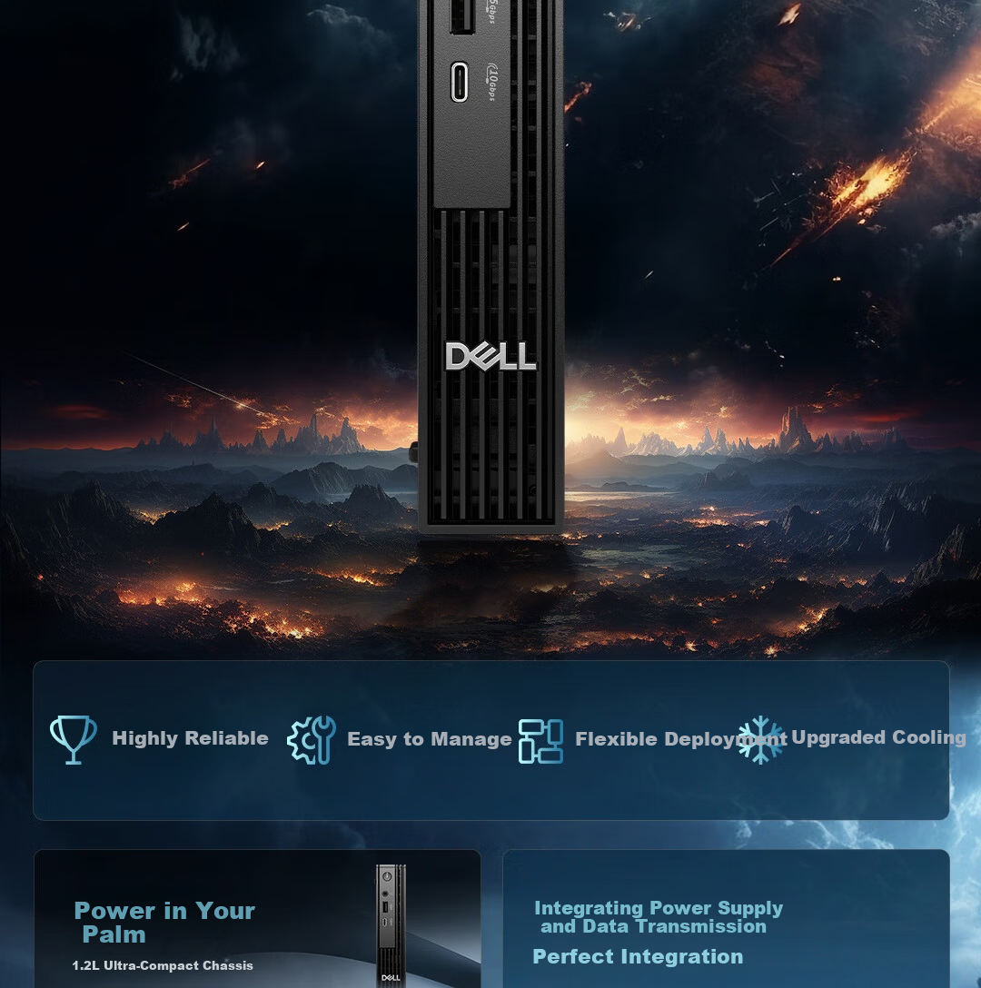 Dell Pro OptiPlex New High-Performance Mini Desktop PC (Ryzen R5-8500GE 16GB 1TB) AI Business Office Education Learning 2