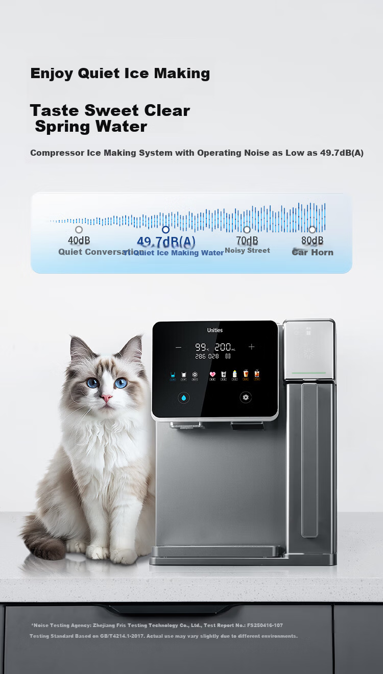 Unities Uwater S10 Automatic Water Inlet and Outlet Ice Cube Instant Heating Desktop Water Purifier 0 Scale Inhibitor Direct Drinking Reverse Osmosis Pipeline All-in-One Pipeline Type 12