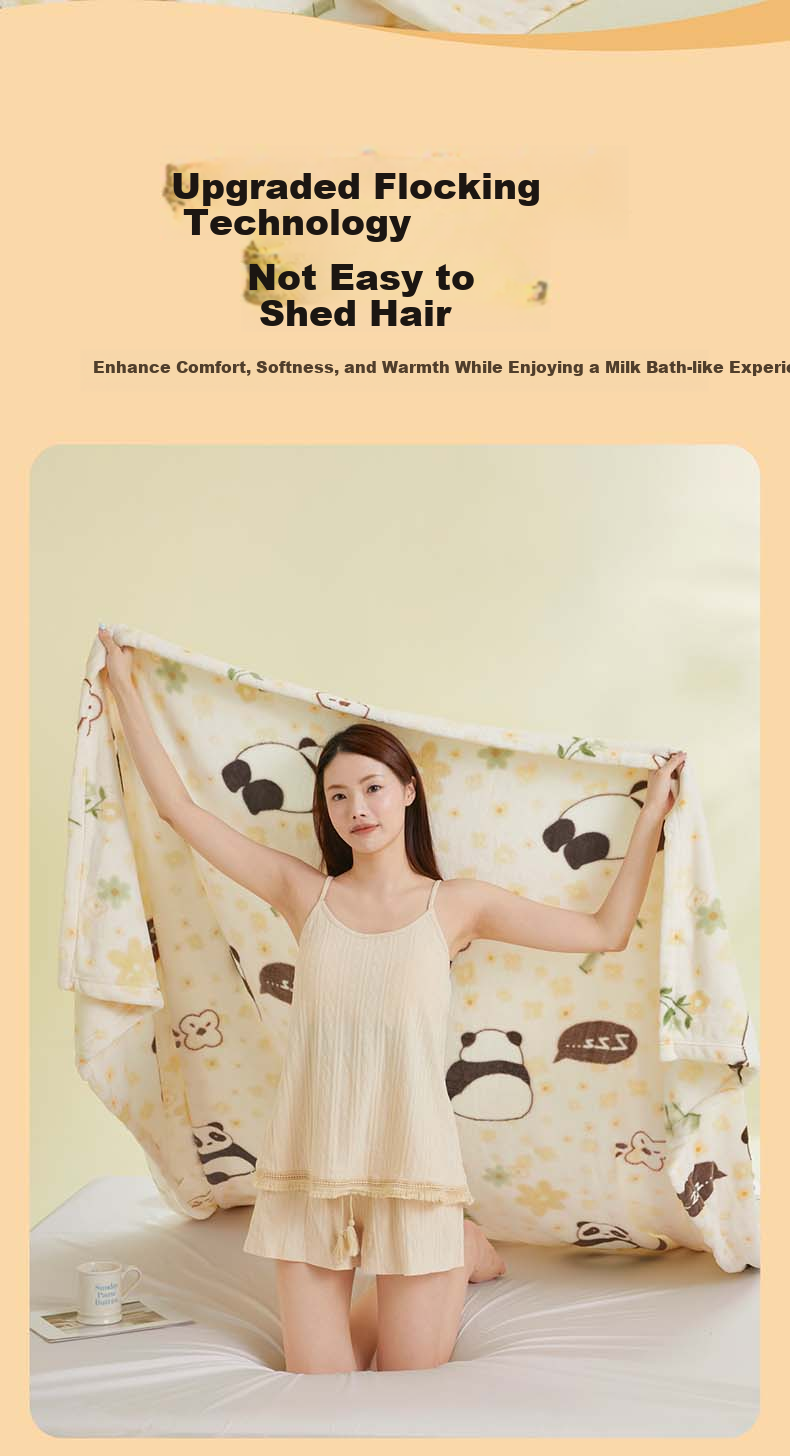 BEYOND Home Textile Flannel Coral Fleece Blanket Thin Throw Blanket Air Conditioning Blanket Small Bear (Yellow) 150*200cm 12
