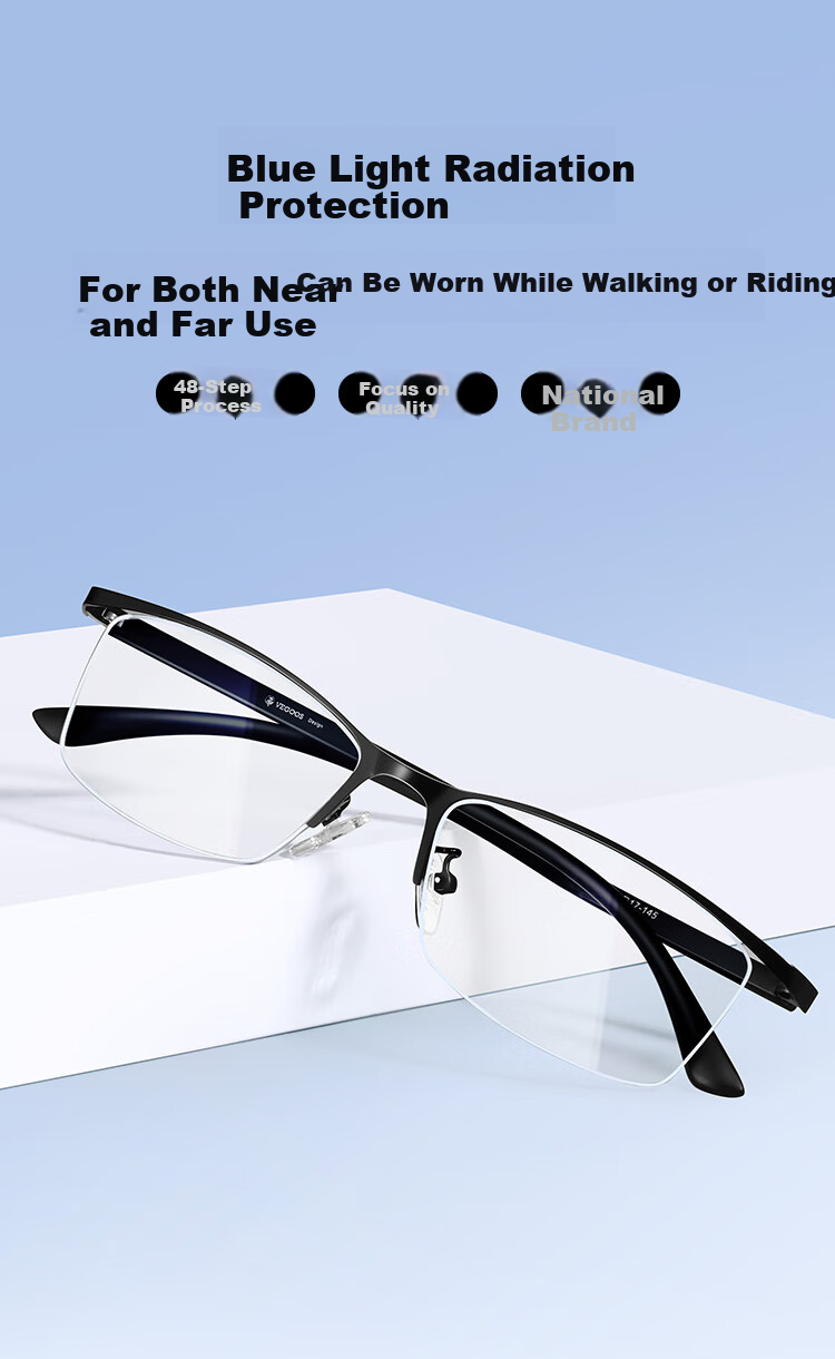 Mr.PuTian Reading Glasses for Men And Women, Anti-Blue Light, All-In High Definition Prescription Glasses for Walking, 250 Degrees (For Ages 60-64) 1
