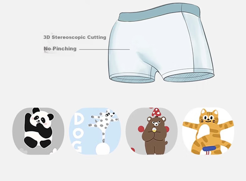 Mianqixiong Boys' Cotton Underwear A-Class 2025 New Style Boys' Mid to Large Size Boxer Briefs 4-Pack - G020-XXXXL 5
