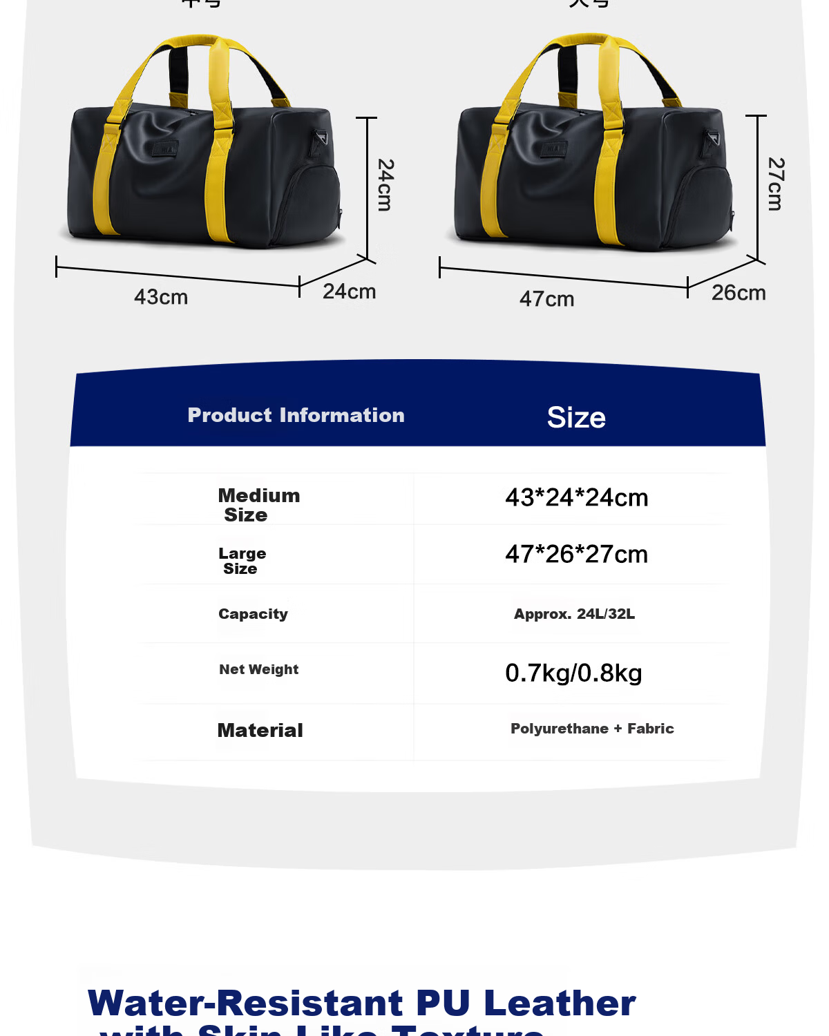 Hailan Home Travel Bag Hand Carry Luggage Bag Men and Women Sports Fitness Bag Short-distance Business Trip Luggage Bag Large Capacity Travel Bag 5