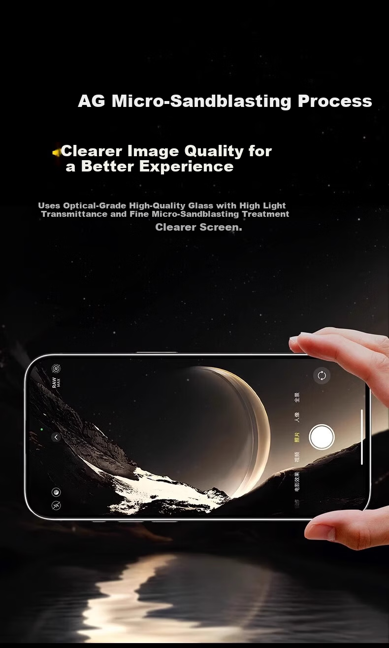 DIVI Matte Anti-Spy Screen Protector for iPhone 16 Pro Max Tempered Glass, Matte Film, Mobile Gaming Anti-Fingerprint Protective Film, 2 Pieces 9