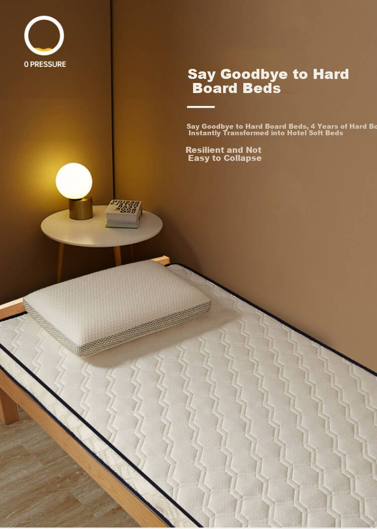I-WILL Student Dormitory Single Bed Mattress, Soft Foam Pad, Thickened Bunk Bed Quilt, Latex, Height about 9 Cm, 90*200cm 1