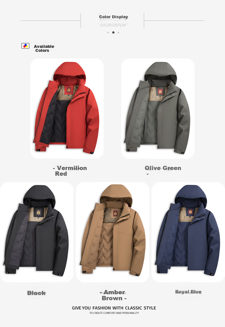 SHANSHANSHANSHAN Men's Cotton Jacket Autumn Winter Windproof Warm Casual Detachable Hooded Coat Daily Commuting Dad Jacket 13