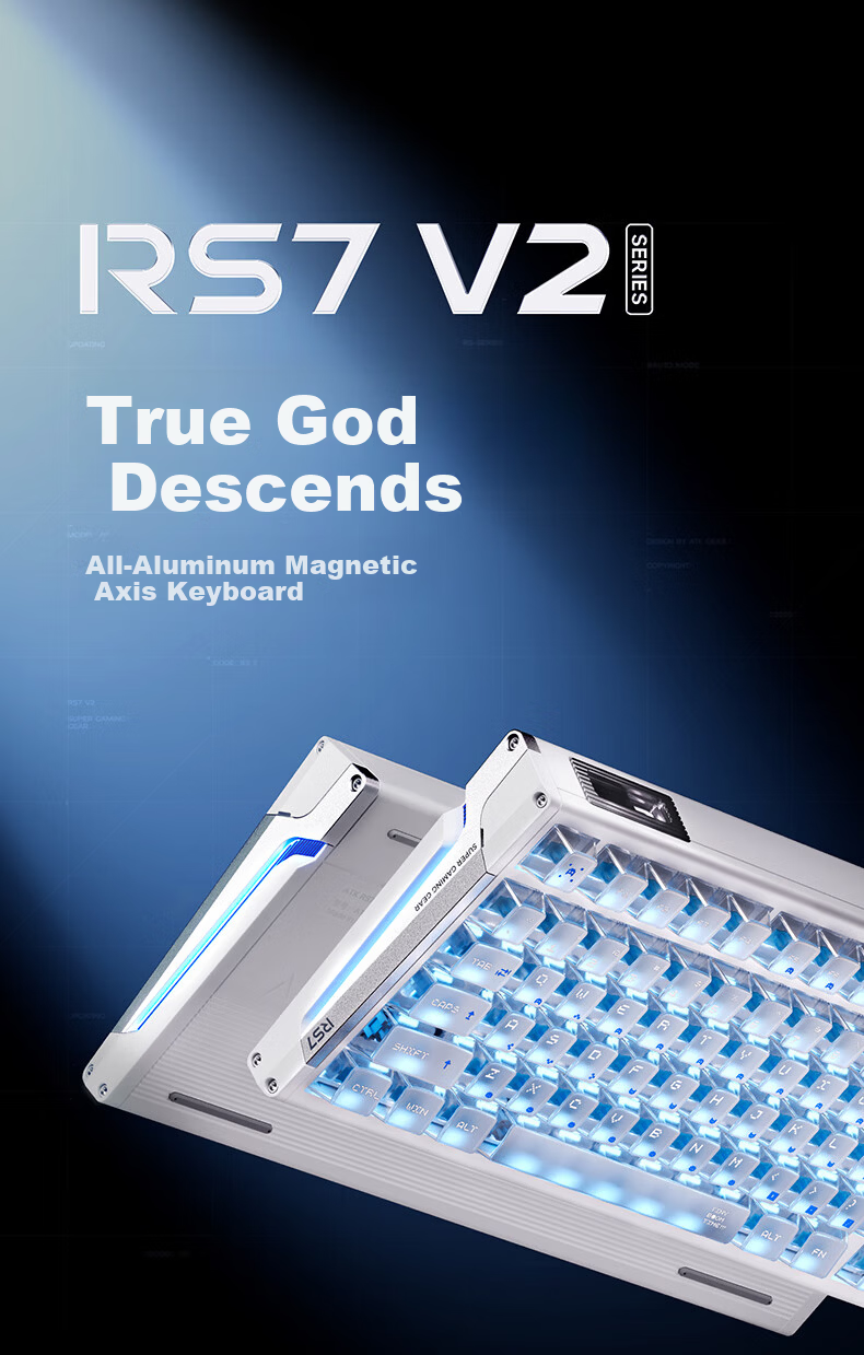 ATKRS7V2 Ultra Wired Customizable Valorant RT Mode 75% Layout Gaming Office Mechanical Keyboard 81 Keys Silver Blade Crystal Blade Switches 1