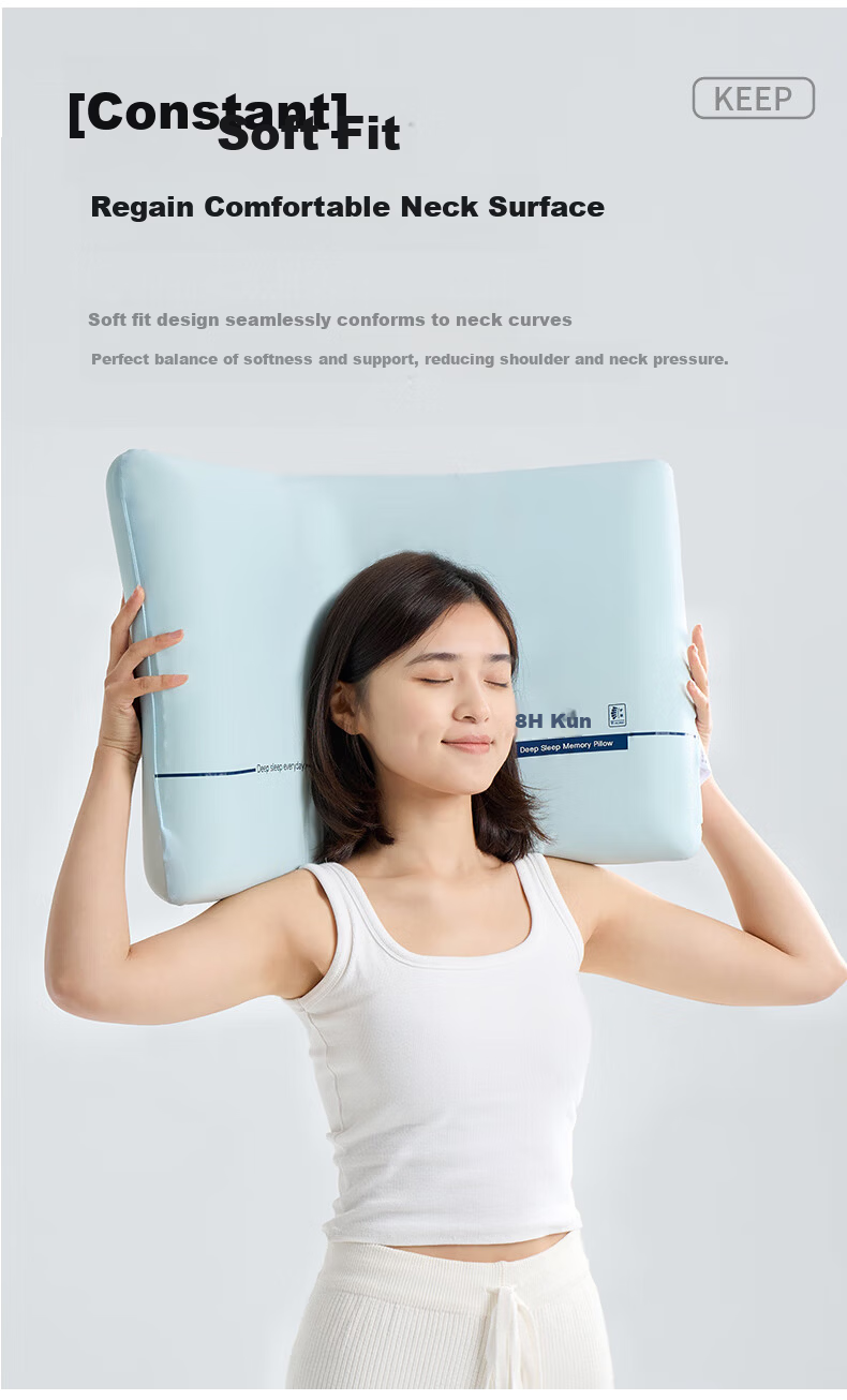 Hengyuanxiang A-Class Deep Sleep Neck Support Slow Rebound Memory Foam Pillow Core Adult High Pillow 12cm [Single] 3