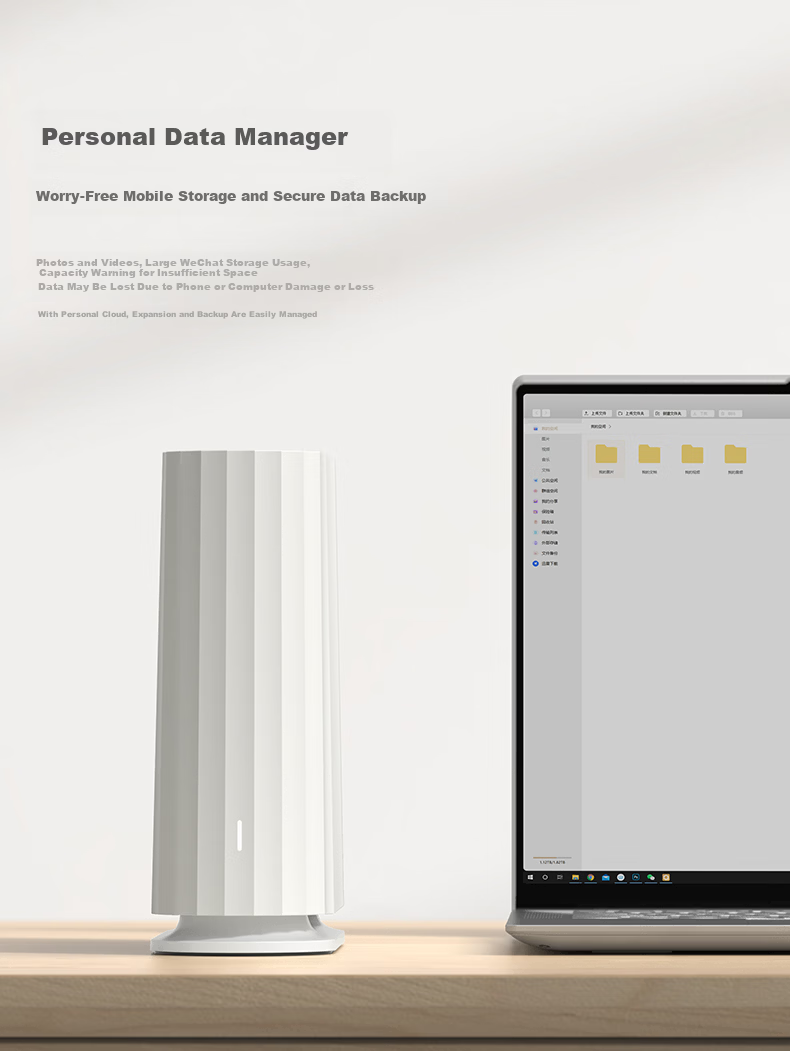Lenovo Personal Cloud New T2Pro Dual-Bay NAS Diskless Version Home Network Storage Server, Phone Album Backup Private Cloud 4