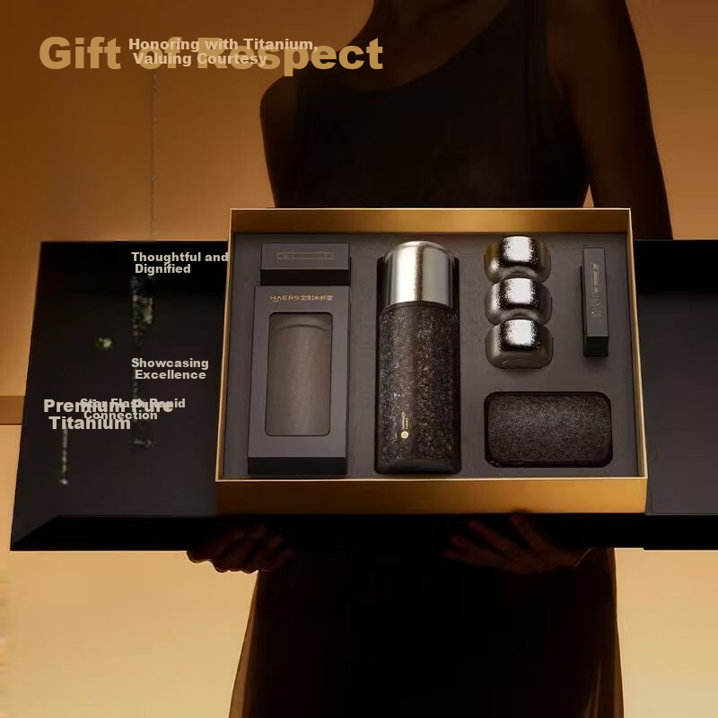 HarmonyOS Smart Titanium Cup Huawei Smart Life Pure Titanium Tea Infuser Cup 420ml Gift Business Gift Box