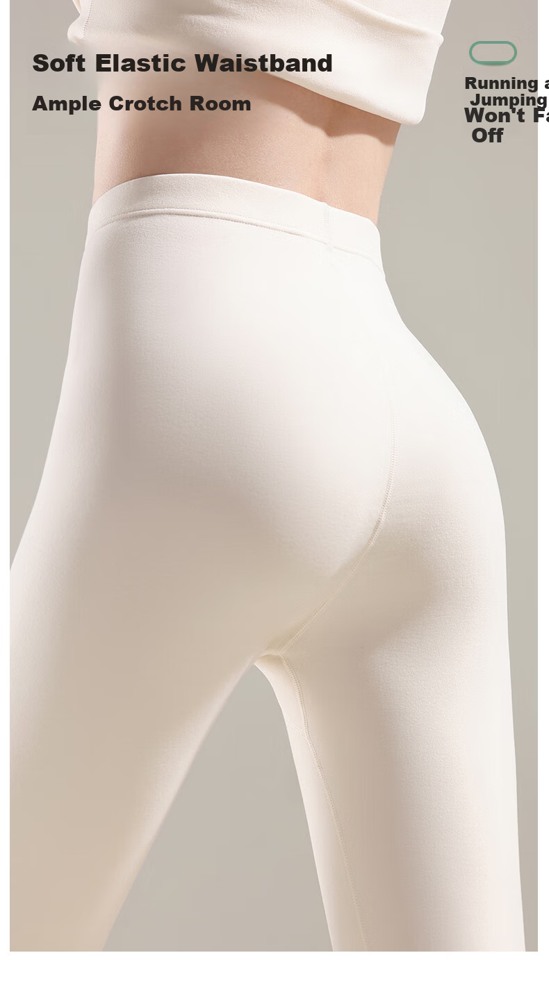 Qisefang [Li Qin Same Style] Seamless Women's Thermal Underwear Fleece Autumn Winter Thin Long Johns Set 9