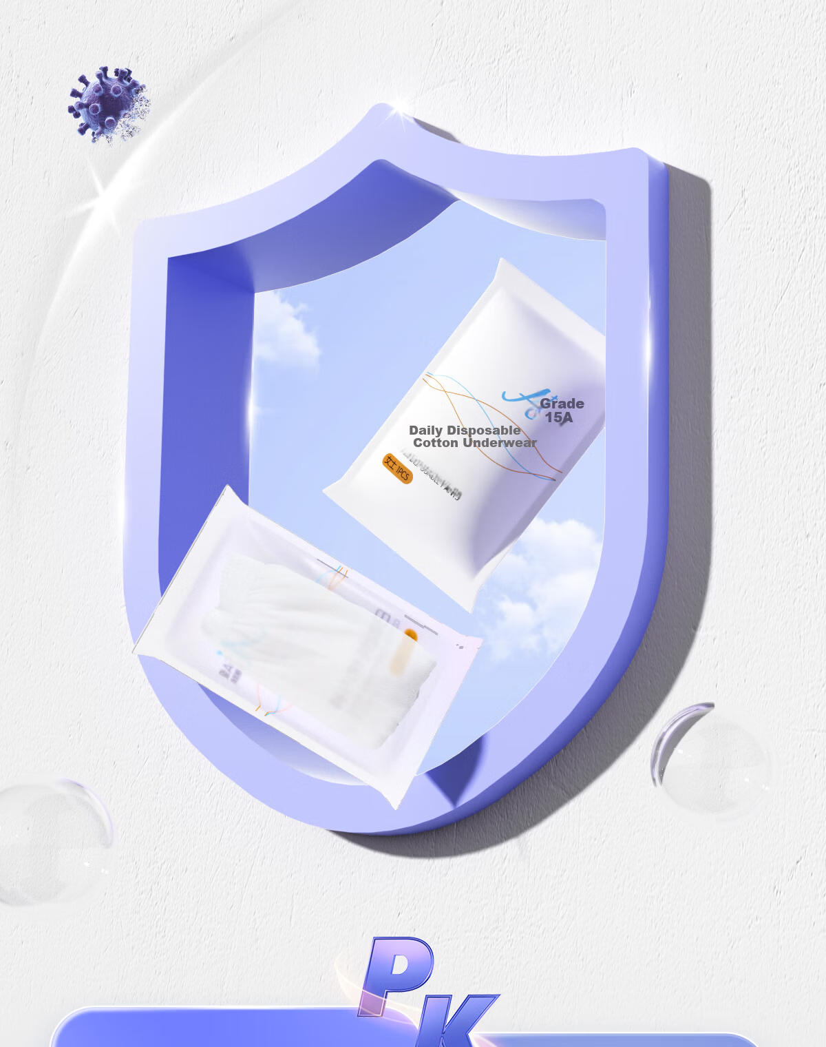 Ankexin Disposable 5A Antibacterial Underwear Wash-Free Maternity Postpartum Menstrual Travel XL Size 5 Pieces Pack * 2 Boxes 3