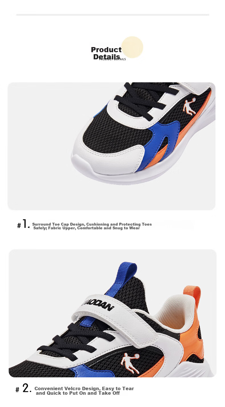 QIAODAN Boys' Running Shoes, Children's Spring And Autumn Sports Shoes, Mesh Children's Shoes, QIAODAN White/cadmium Green, Size 40 6