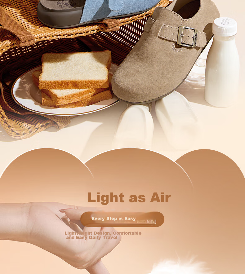 CAMEL Soft Bag 2nd Generation Full Coverage Birkenstock Comfortable Deep Mouth Shoes L25W700108 Apricot (Full Coverage Fleece Lining) Size 37 22