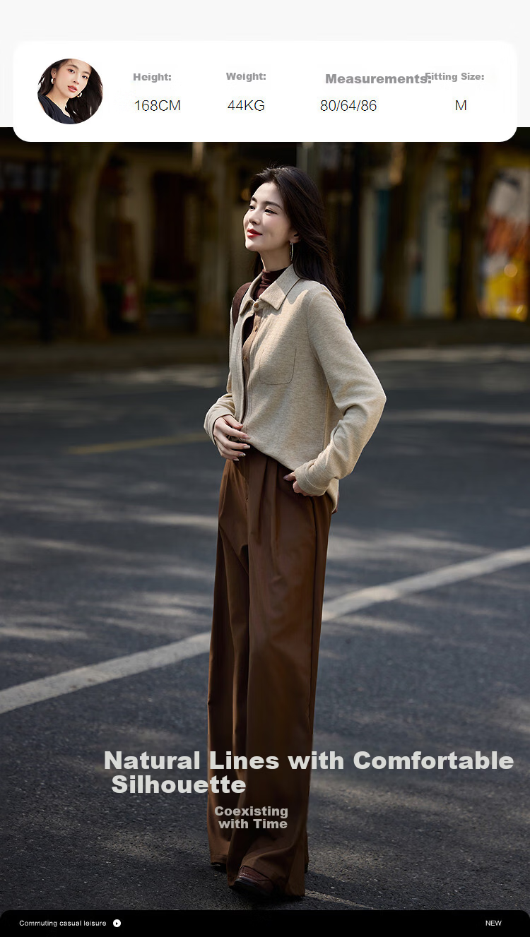 Dme Intellectual Style Spring Lapel Contrast Stitching Long Sleeve Shirt Colorblock Blouse Women's Top 5