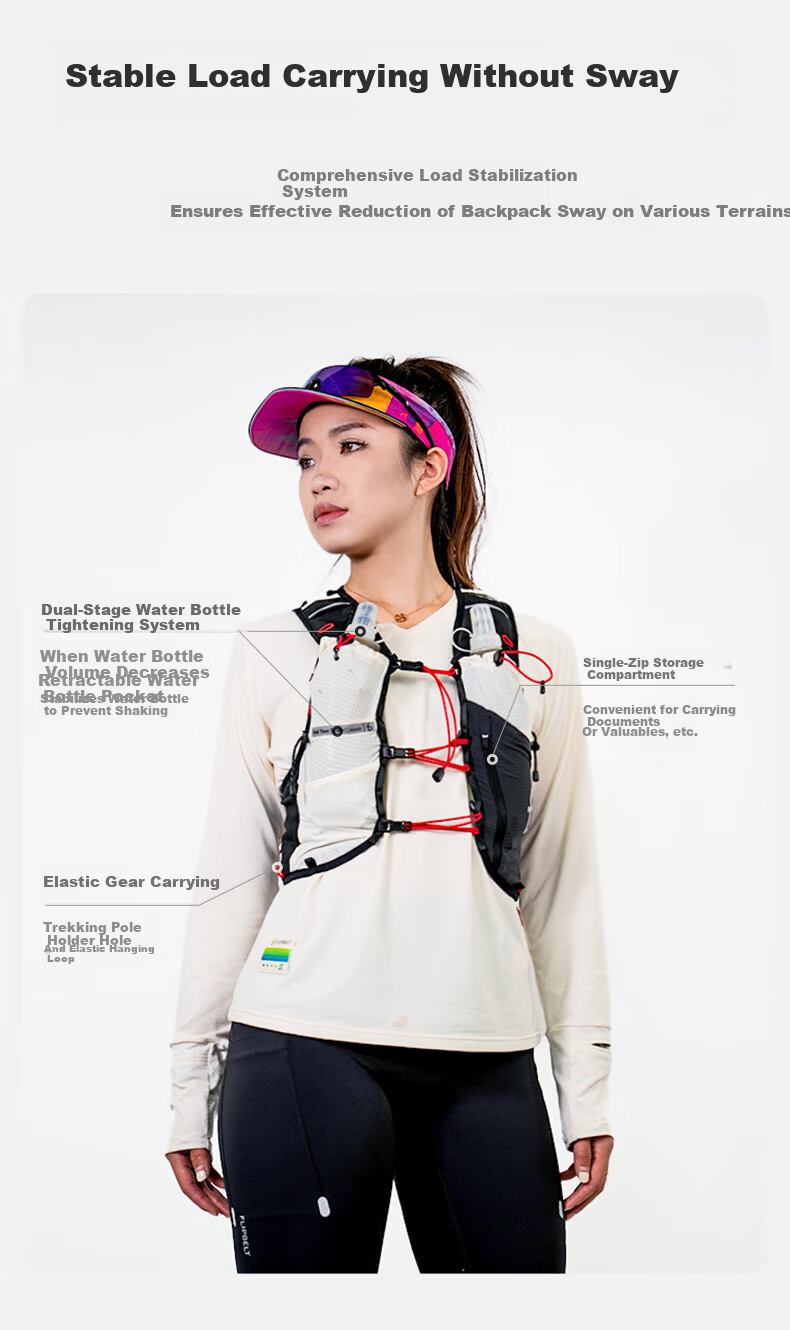 FlipBelt [Cross-Country Backpack] Men's And Women's Sports Outdoor Hiking Weighted Vest Running Lightweight, Phantom Pink, M 4