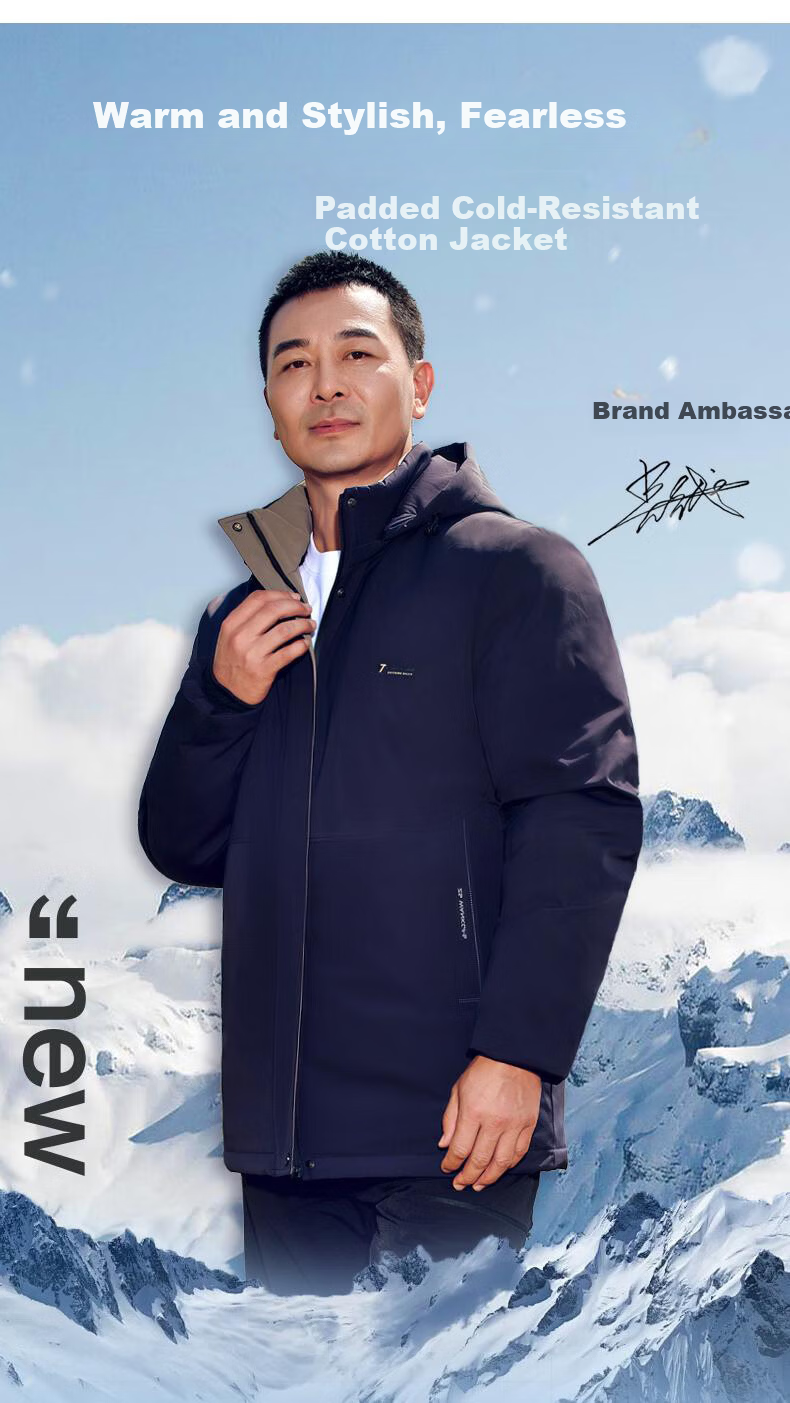 TUCANO Men's Winter Thickened Cotton Padded Jacket Warm Casual Outerwear New Year Clothing 1