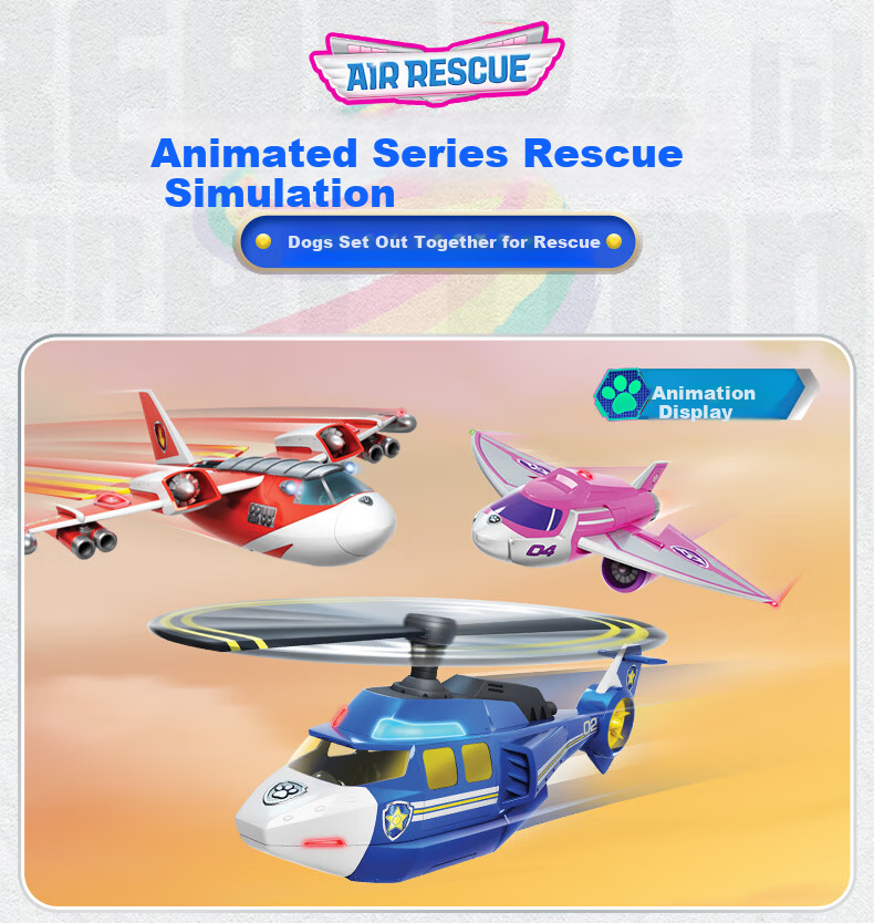 PAW PATROL Chase Rescue Airplane Toy Patrol Car for Boys and Girls Ages 3-6 Birthday Gift 5