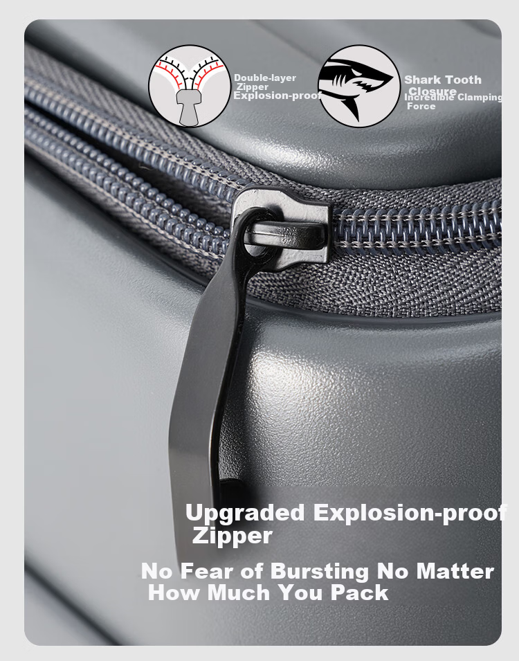 JD Jingzao TuoJie 24-inch Luggage Suitcase for Men and Women Side-Opening Large Capacity Trolley Case with Password Lock Travel Business Trip Graphite Gray 12