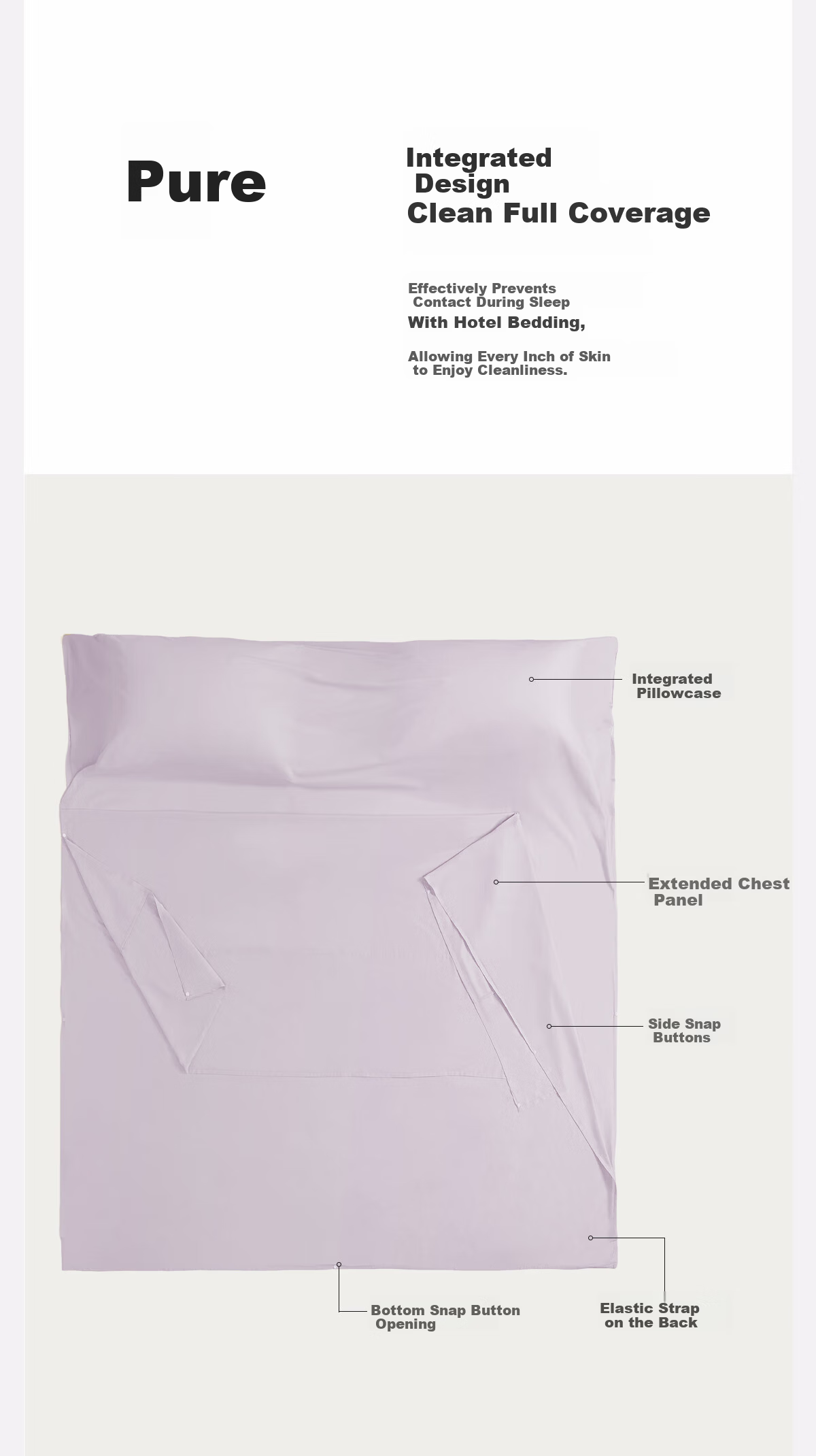 MIDO HOUSE Mingdu 60-Count Cotton Hotel Anti-Dirt Sleeping Bag Travel Sheet Duvet Cover Portable Travel Sleep Bag Bìshān Green 190*210cm 16