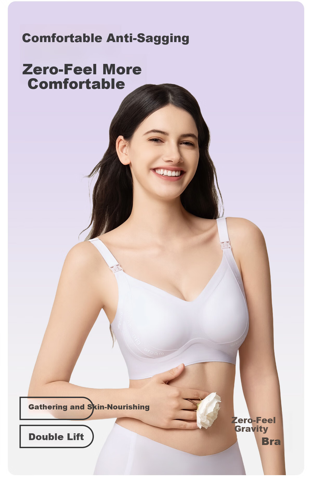 JOYNCLEON Maternity Nursing Bra Pregnancy Postpartum Breastfeeding Support Lift Anti-Sagging Skin L Jwx192128 2