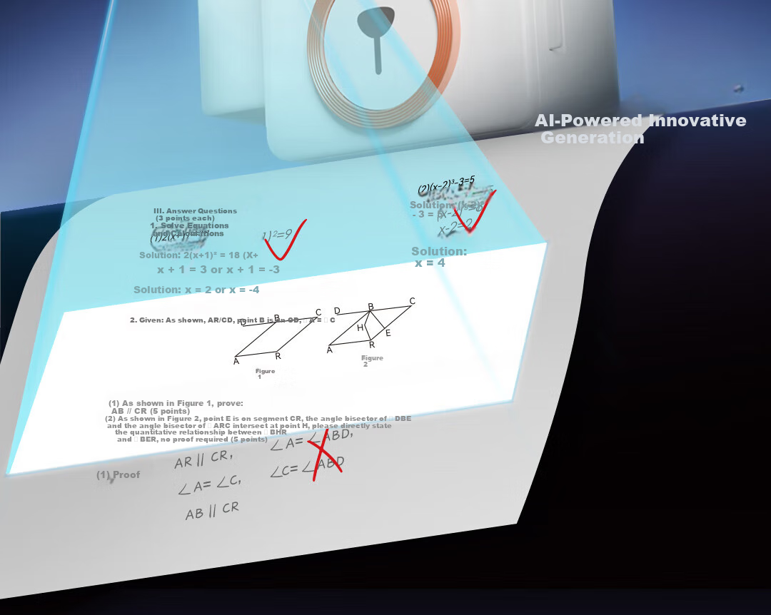 Ailibear Mistake Printer No Phone Needed High School Student Instant Print Portable Learning Junior High and High School Student Error Sorting Device Inkless Thermal Home Mistake Printer PC20Pro 2