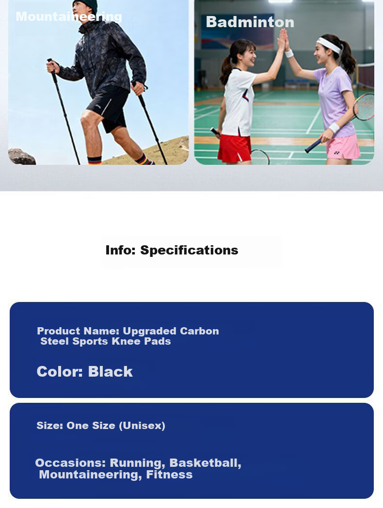 Bamier Knee Brace Sports Mountaineering Running Basketball Professional Protective Knee Support Men Medical Use for Meniscus Ligament Patella Injury 12