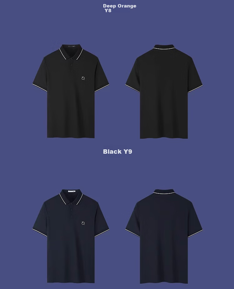 HLA Short-Sleeve Polo Shirt for Men, Three-Body Collaboration Series, Cool-Feeling Short-Sleeve Shirt for Men in Summer 24