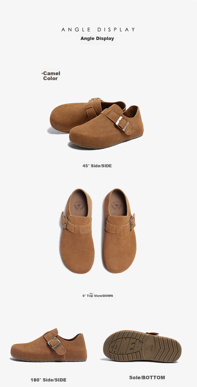 CAMEL Soft Bag 2nd Generation Full Coverage Birkenstock Comfortable Deep Mouth Shoes L25W700108 Apricot (Full Coverage Fleece Lining) Size 37 52