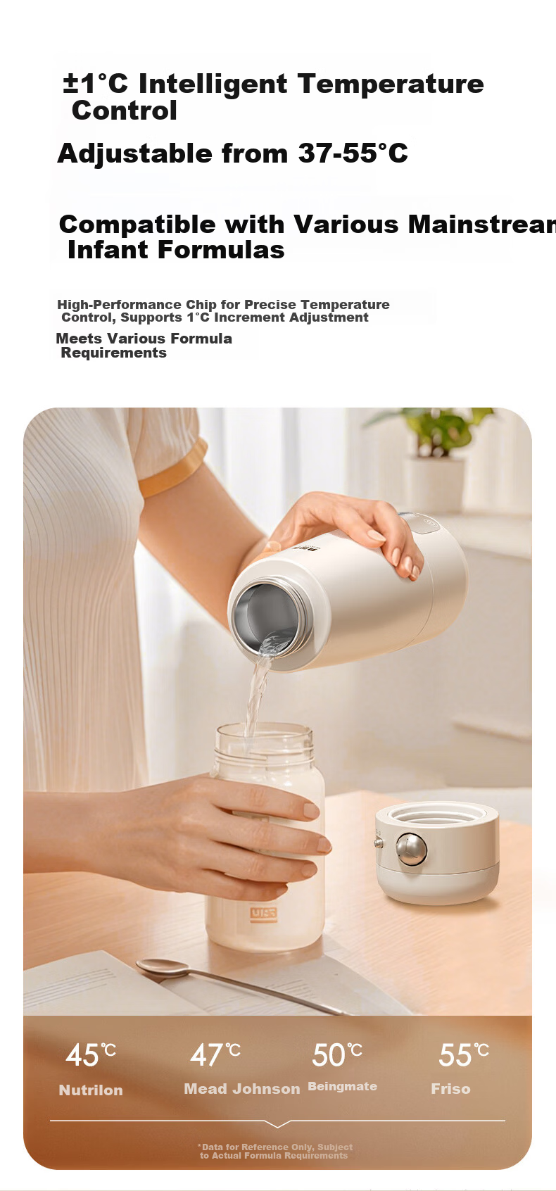 Beingmate Thermostatic Portable Baby Water Bottle Insulated Kettle Sterilizer Baby Milk Warmer 7