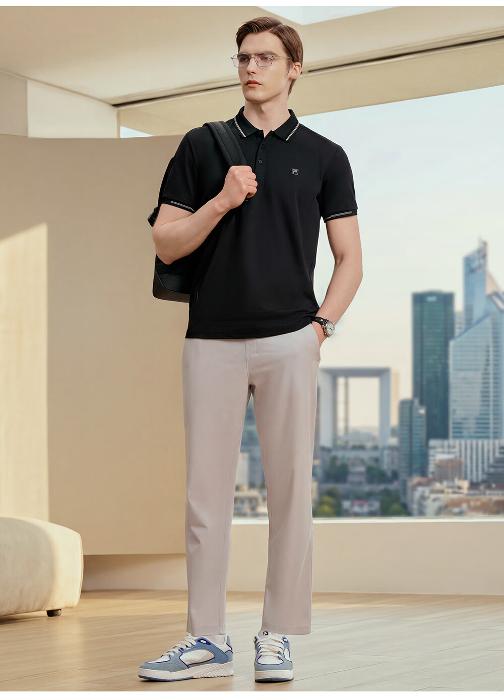 FILA Official Navigator Polo Shirt 2026 Summer Men's Cool Short Sleeve Sports T-Shirt Business Casual Top 30