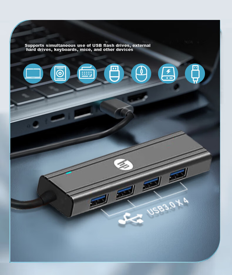 HP Type-C Docking Station USB Hub PD 100W HDMI Ethernet Adapter Card Reader Compatible with Apple MacBook Air Huawei Lenovo Laptops 3