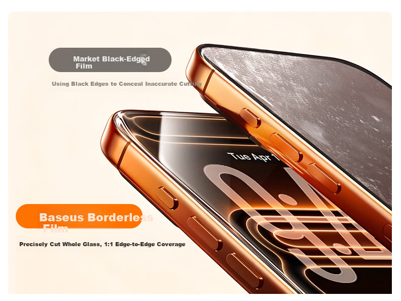 BASEUS [AR Anti-Reflective | 1:1 Mold] IPhone 18 Pro/17 Pro Tempered Glass Screen Protector, Apple 18 Pro/17 Pro Phone Film, Dust-Free Chamber Protective Film, Single Piece 9