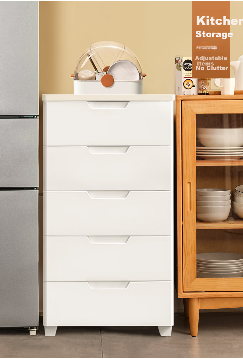 IRIS Storage Cabinet, Drawer-Style Baby Wardrobe, Storage Cabinet, Simple Organizer Cabinet, Eco-Friendly Plastic Storage Box, Alice Five-Tier 12