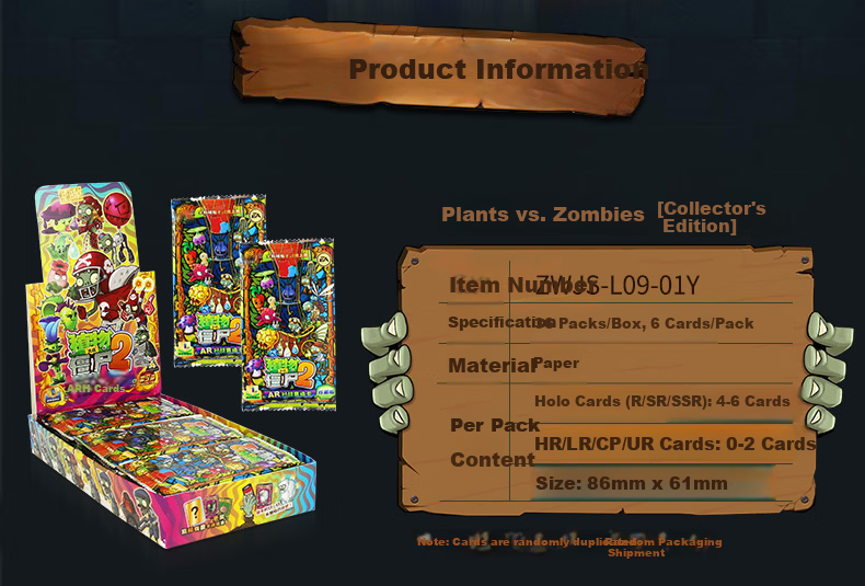 Fun Childhood Plants vs Zombies Card Toy 2 Classic Edition Boys Girls Full Star Collectible Birthday Gift 3