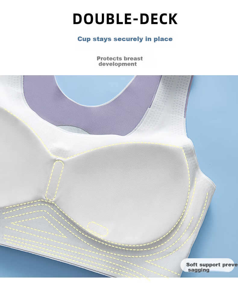 GRACEWELL Youth Children's Underwear Developmental Period Teenage Girl Puberty Bra Seamless Vest for High School Students 6