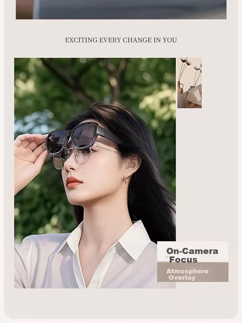 AMORAYS Sunglasses Clip-On for Nearsighted Glasses, Foldable Polarized UV Protection Sunglasses for Men And Women to Wear Over Prescription Lenses While Driving 2
