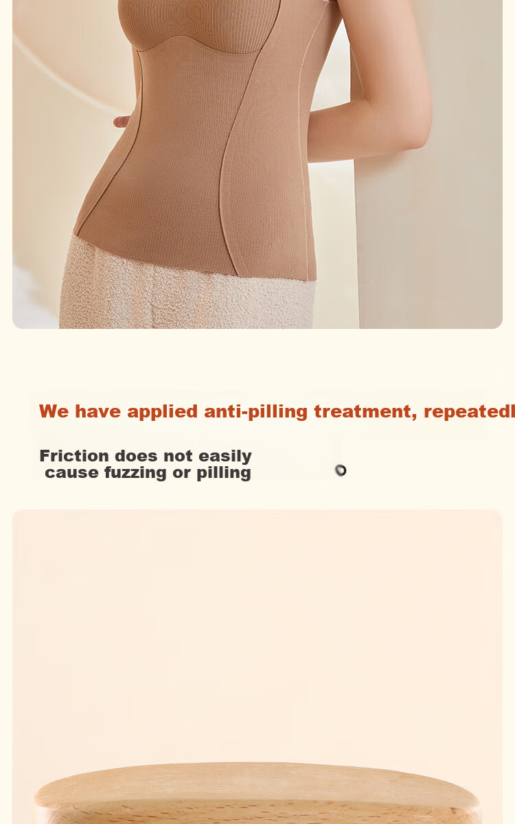 MiiOW Women's Thermal Underwear, Casual Versatile Base Layer, Autumn Thin Wool Silk Thermal Vest, Warm Undershirt 14