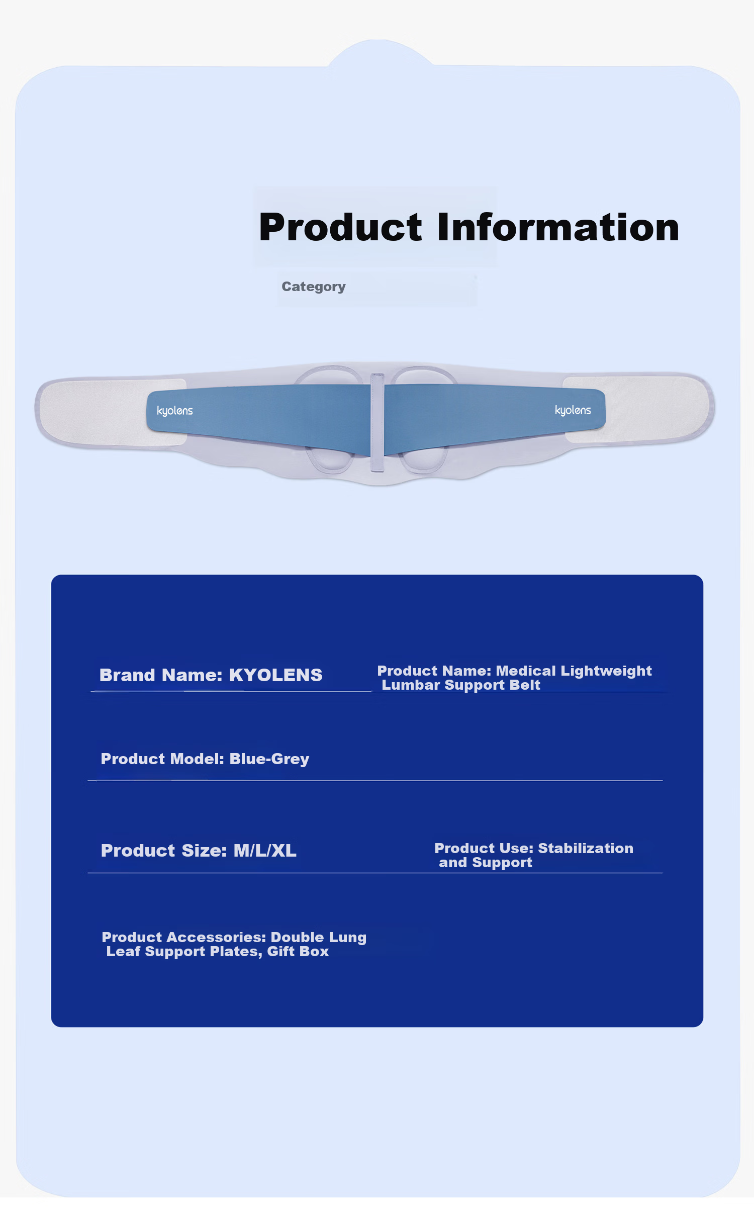 KYOLENS Medical Lumbar Support Belt for Herniated Disc, Breathable Summer Thin Waist Brace for Women, Lumbar Muscle Strain Relief 12