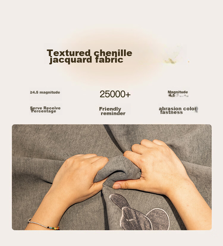 AVIVI High-End Sofa Cushion Cover, Chenille Non-Slip Leather Sofa Slipcover, Armrest Backrest Towel, 90*90 Evening Style 3