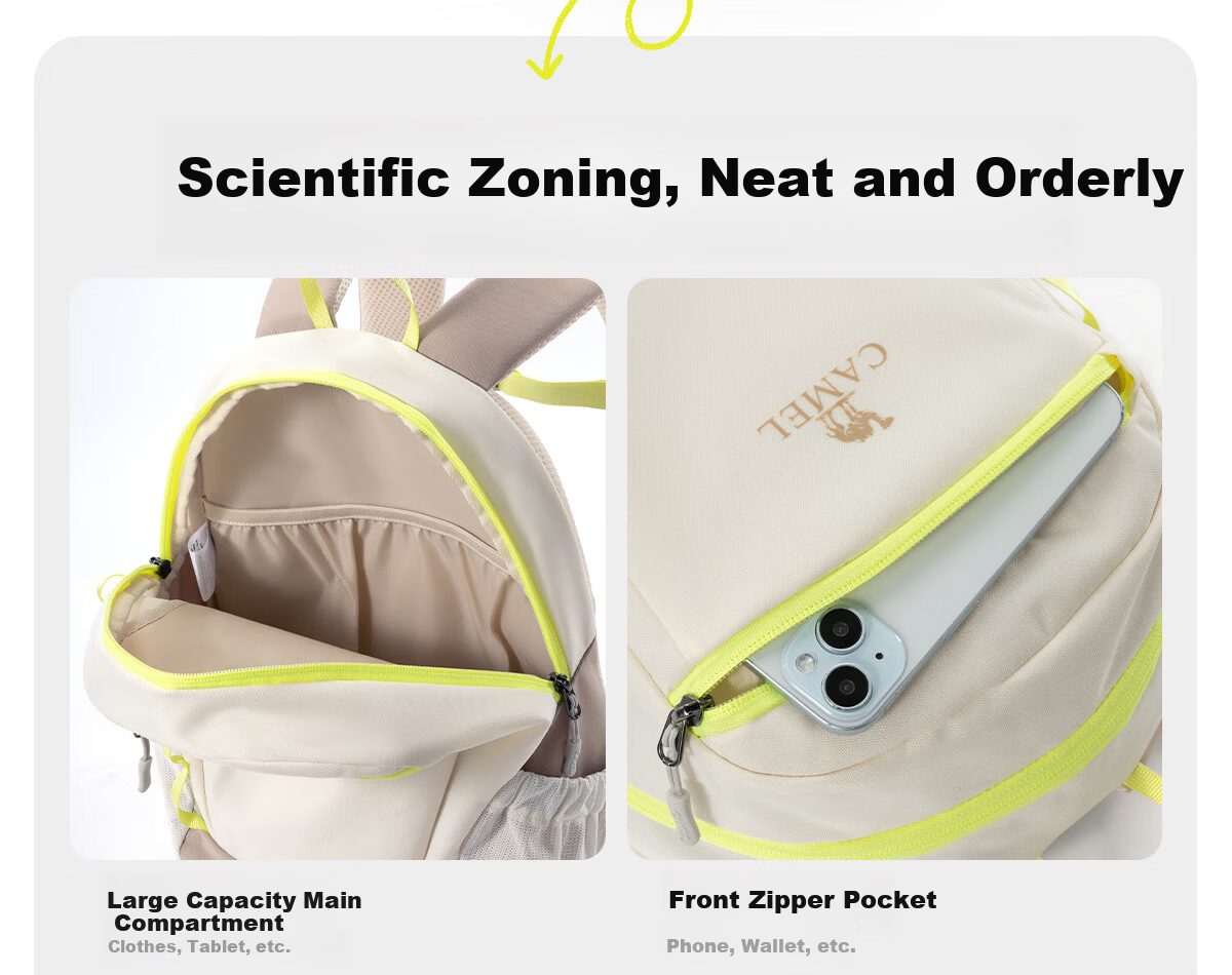 CAMEL Small Ice Cream Bag Lightweight Backpack Outdoor Sports Travel Shoulder Bag Lightweight Hiking Backpack 1070 6