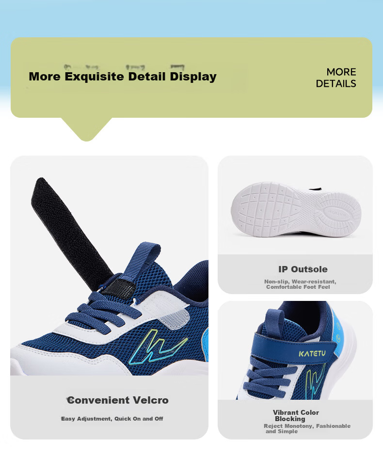 Caterabbit Kids Sports Shoes Outdoor Children's Shoes 2026 Spring New Boys Breathable Soft Sole Running Shoes X6AF065 5