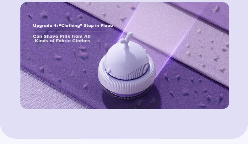 AUX Fabric Shaver Lint Remover Hairball Trimmer Clothes Defuzzer Purple Standard Edition [Gentle on Clothes] 11