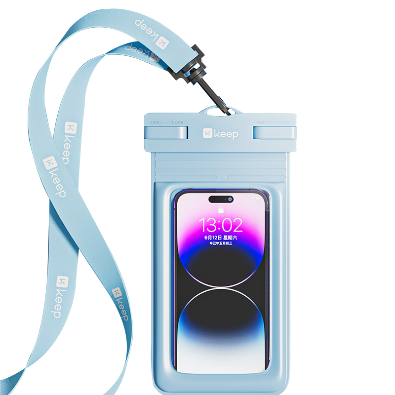 Keep Waterproof Phone Pouch Touchscreen Protective Case Rainproof Water-Resistant Bag for Delivery Riders White