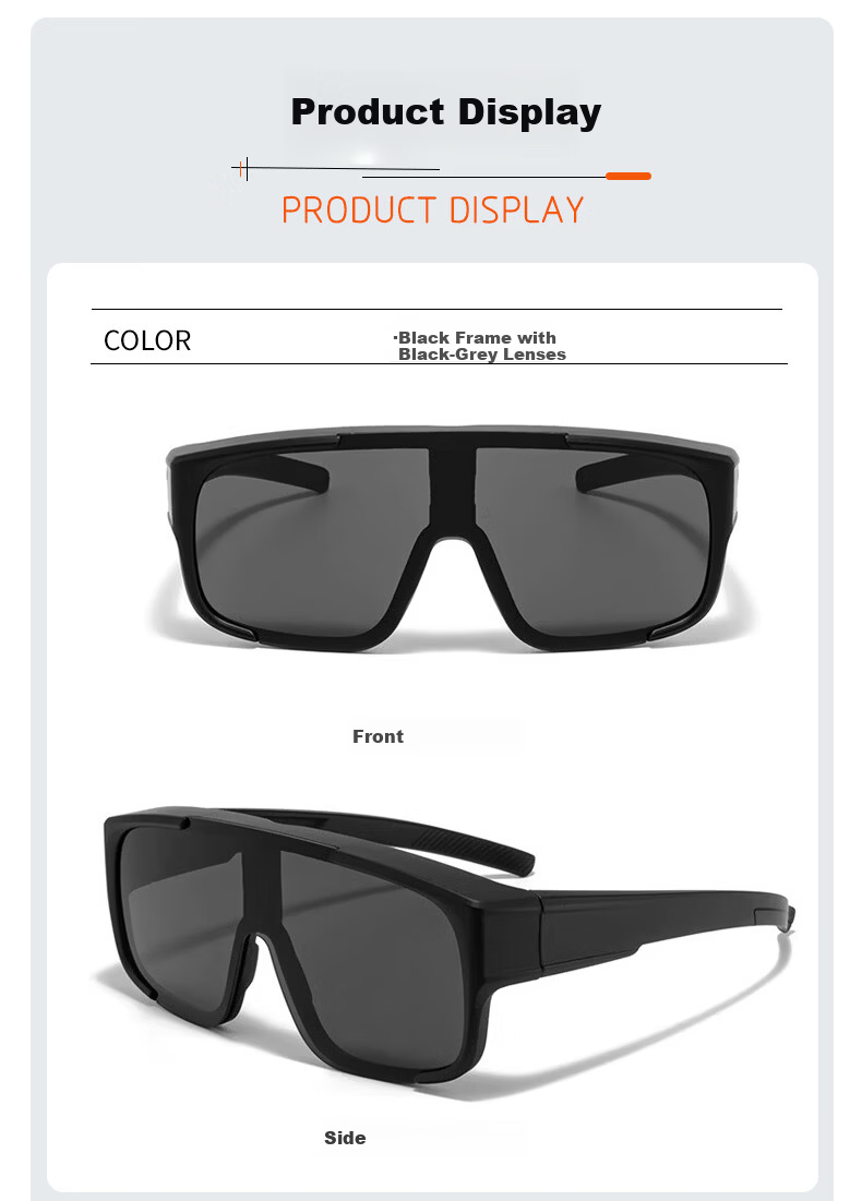 Kosu Myopia Clip-On Cycling Glasses Men's Mountaineering Sports Windproof UV Protection Goggles Sunglasses 11