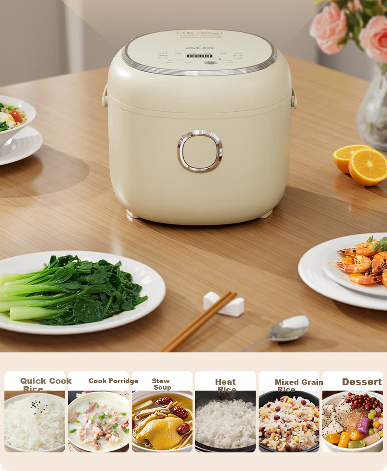 AUX Mini Rice Cooker 2L Capacity Household 1-4 People 24H Smart Reservation Multifunction Compact Easy-to-Clean AFB-YY-20FS34 3