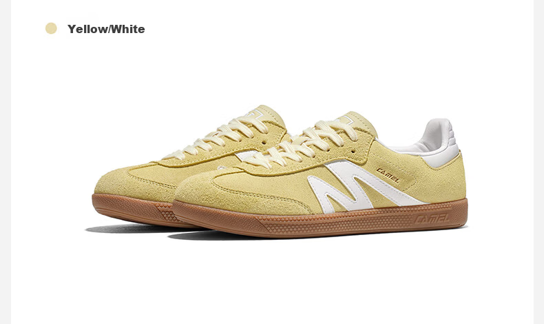 CAMEL Training Shoes Lightweight Sole Men's Casual Sports Shoes K15B09L7069 Ivory White/Black Size 43 26