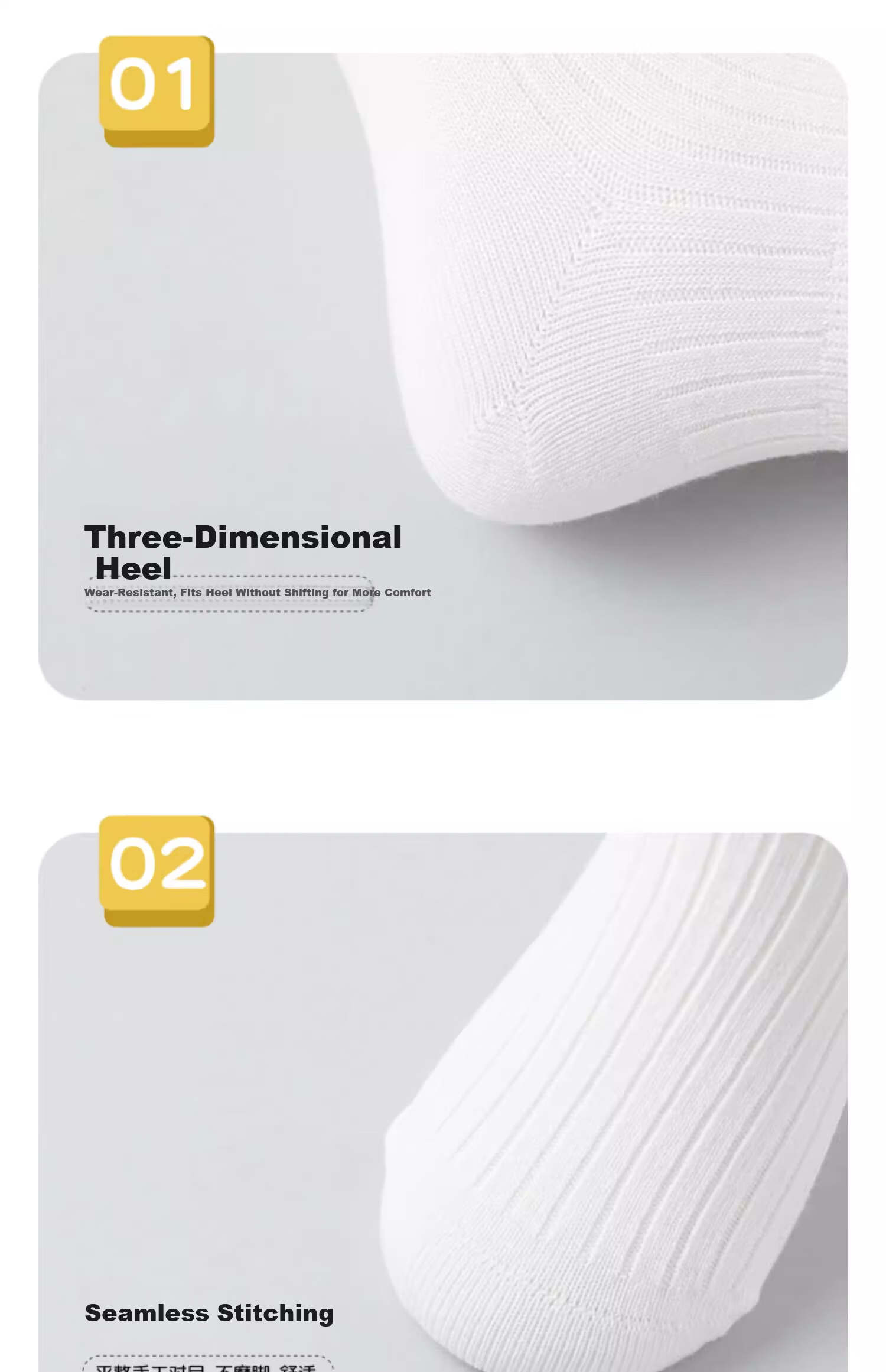 Langsha Children's Socks Unisex Kids Four Seasons School Pure White Mid-Calf Cotton Breathable Versatile Socks for Older Children and Students 9