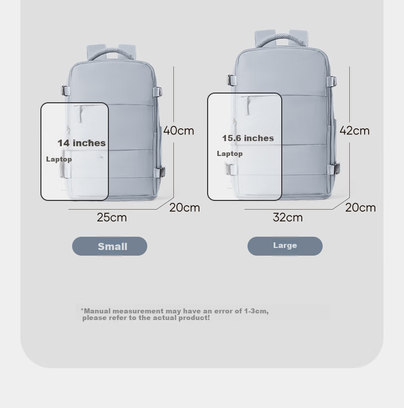 Landcase Backpack Travel Bag Men Large Capacity Double Shoulder Bag Women Multifunctional Laptop Bag Short Trip Business Luggage Bag 1637 Gray Blue 16
