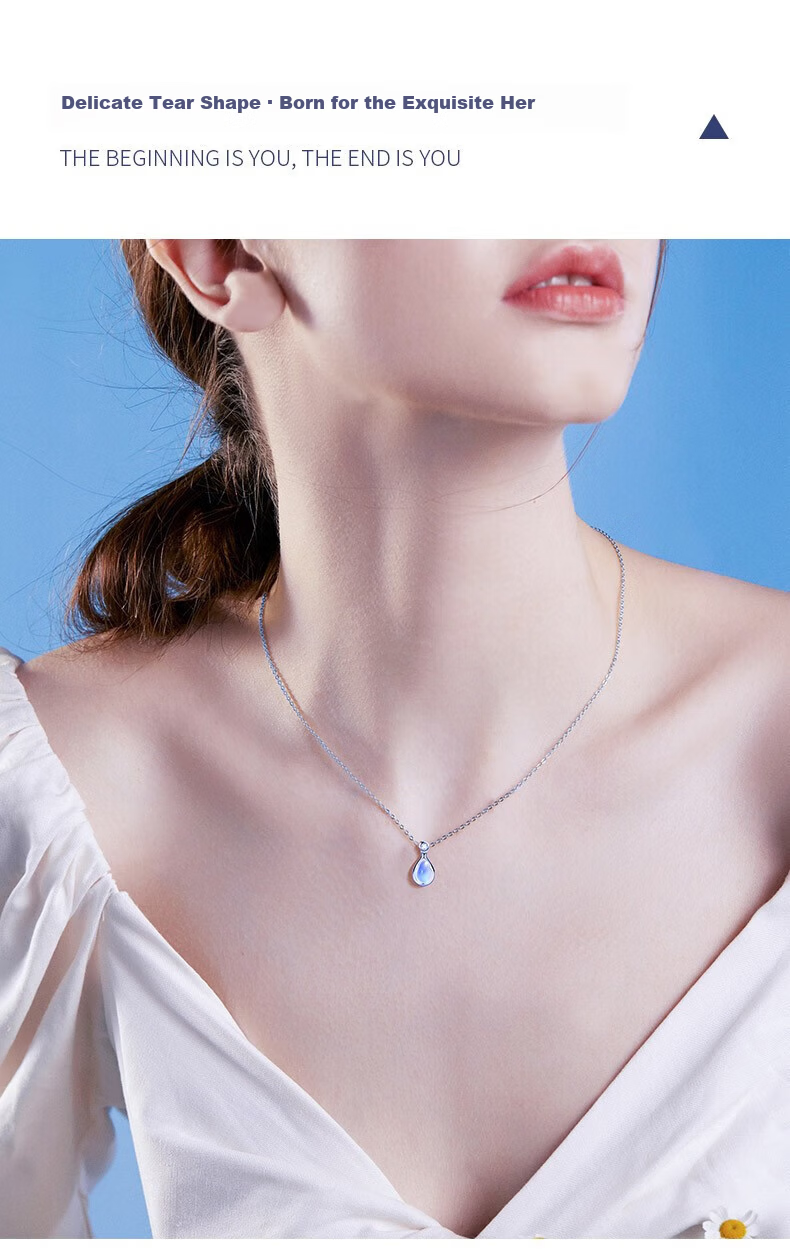 Mini&yaya Rupert's Tear Sterling Silver Necklace for Women Best Friend Pendant Niche Design Premium Feel Valentine's Day Gift 11