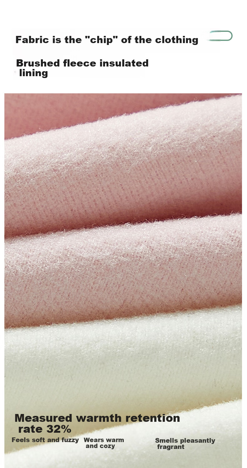 Qisefang [Li Qin Same Style] Seamless Women's Thermal Underwear Fleece Autumn Winter Thin Long Johns Set 6